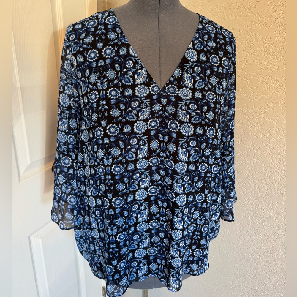 Calvin Klein Floral V-Neck Top